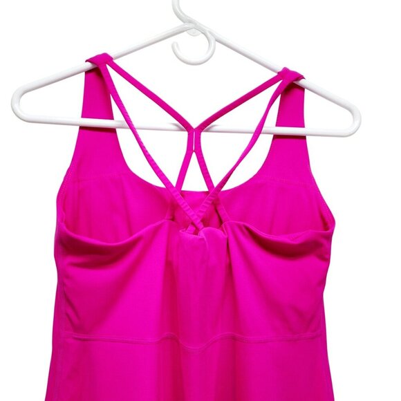 Womens Hot Pink Sleeveless Sports tenis Dress  Strappy Back  tenis Size M - Picture 7 of 11